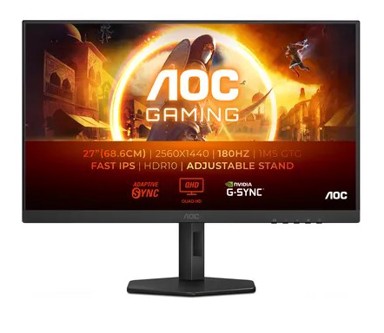 AOC Monitor Q27G4XF, IPS 27", DP, HDMI, 180Hz, QHD, HAS